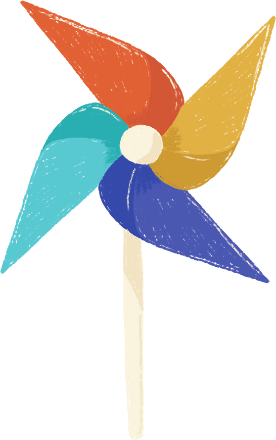 Hand-drawn Kids Pinwheel